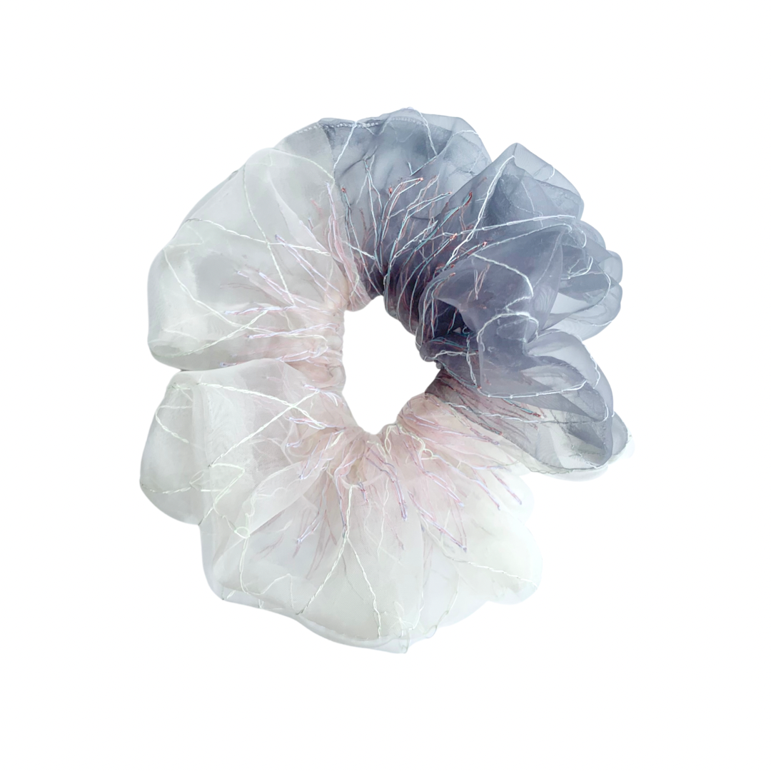 bicolor scrunchie|smoky ivory #1
