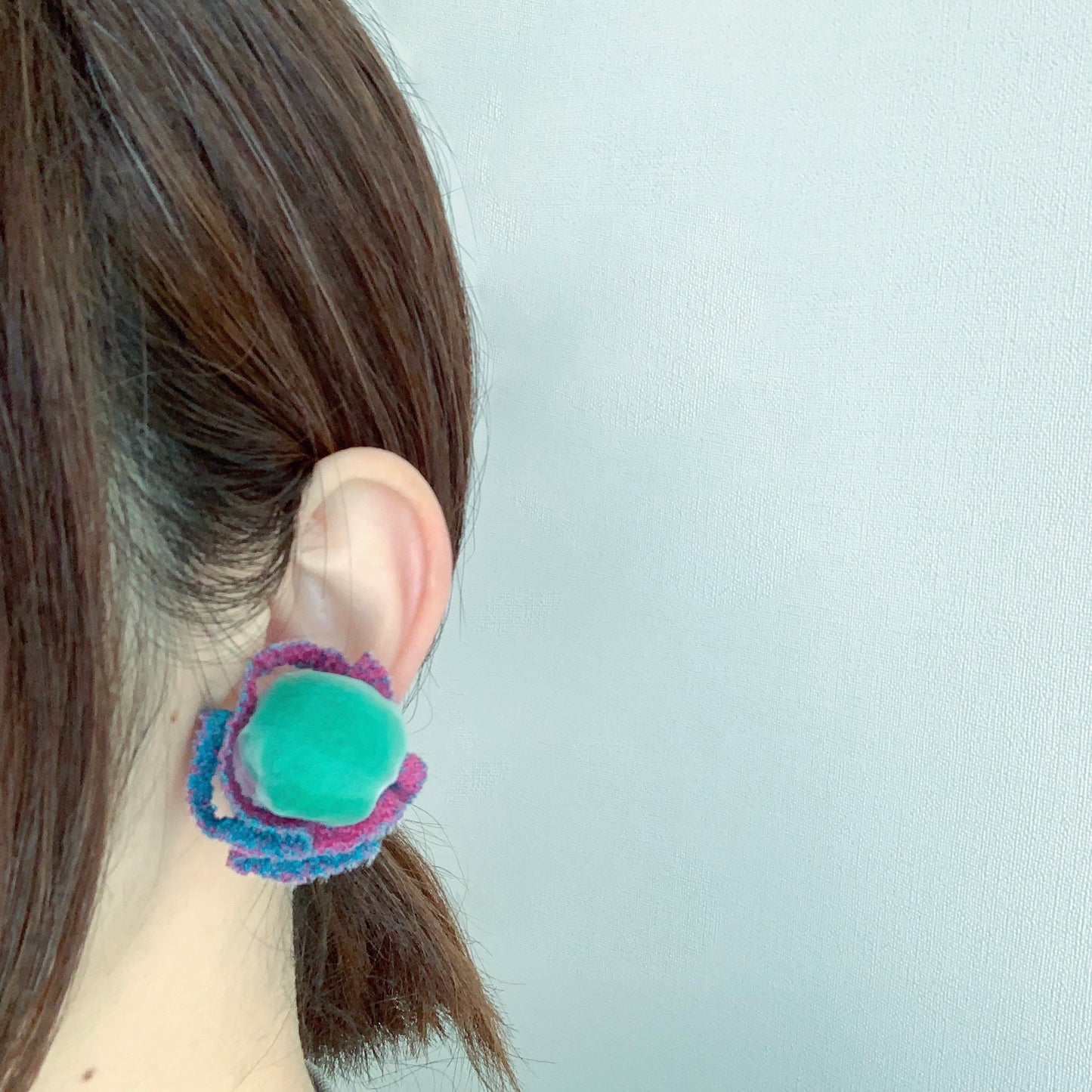 pierce・earring youmou (purple×blue green)