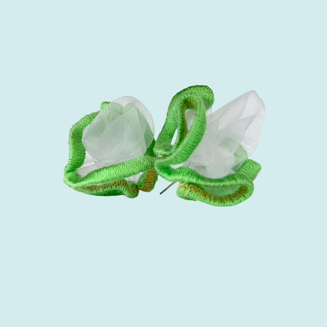 pierce・earring organza (green)