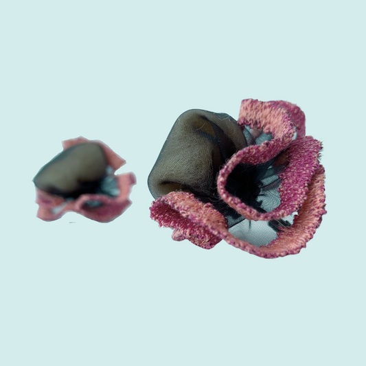 pierce・earring youmou(coral×pink purple)