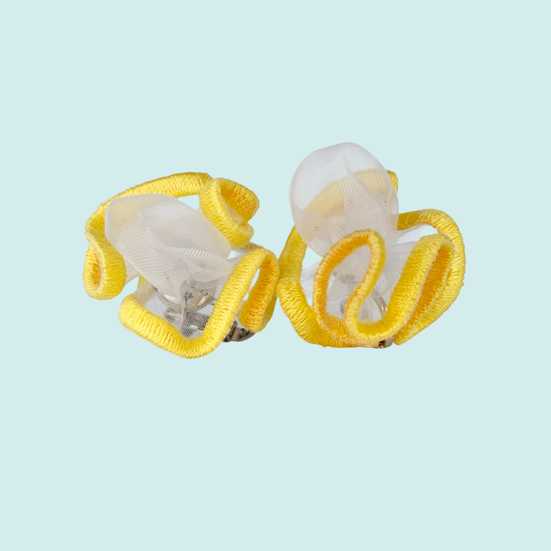 pierce・earring organza (yellow)
