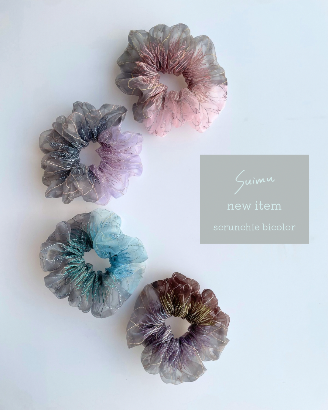 new!!scrunchie bicolor 20