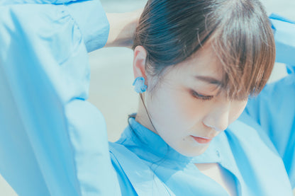 pierce・earring organza (vivid blue)