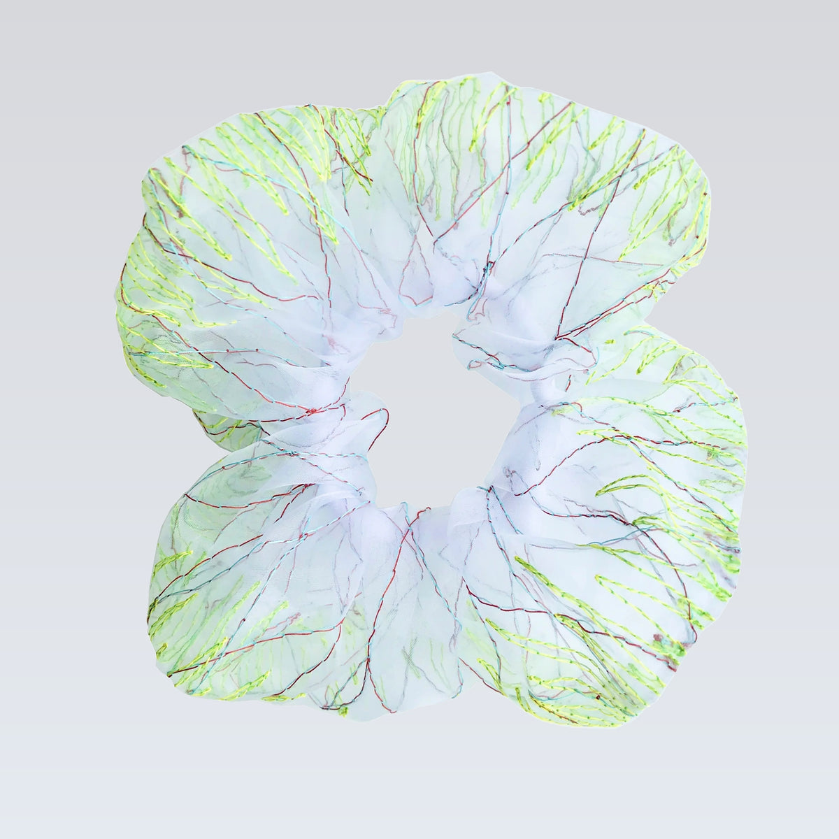 basic scrunchie｜lime turquoise #11