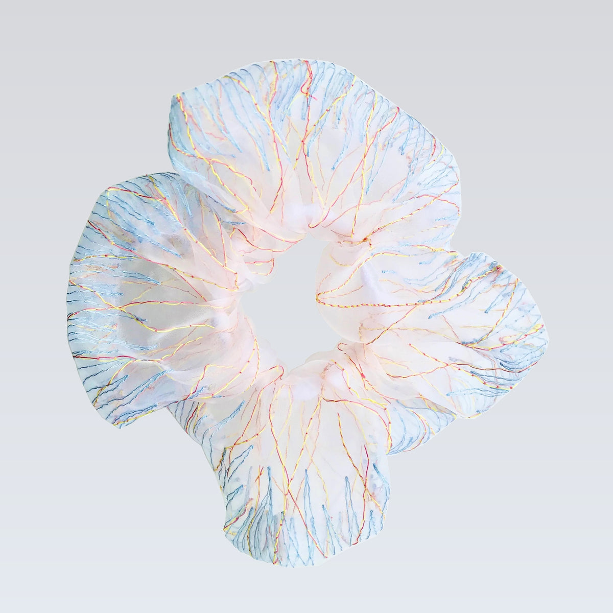 basic scrunchie｜orange sky blue #12