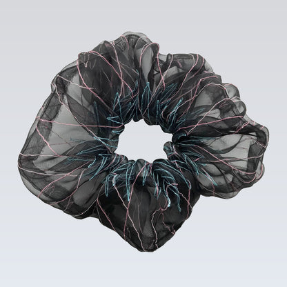 basic scrunchie｜black pink turquoise #14