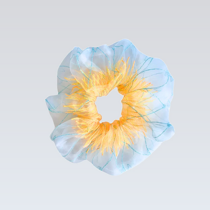 basic scrunchie｜blue neon orange #20