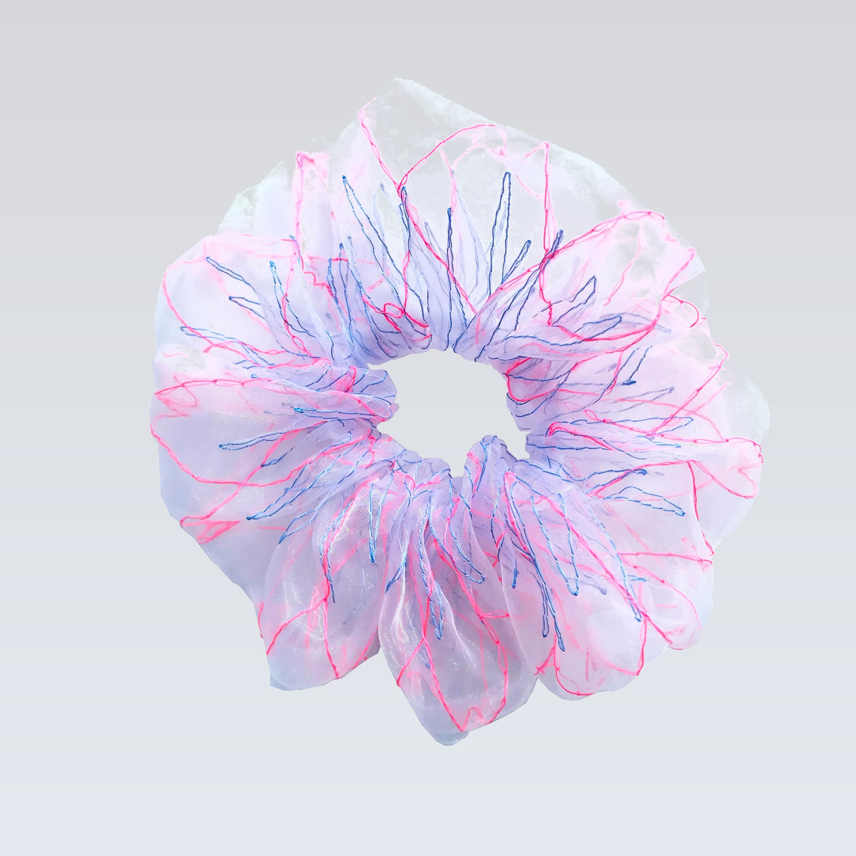 basic scrunchie｜neon pink blue #21