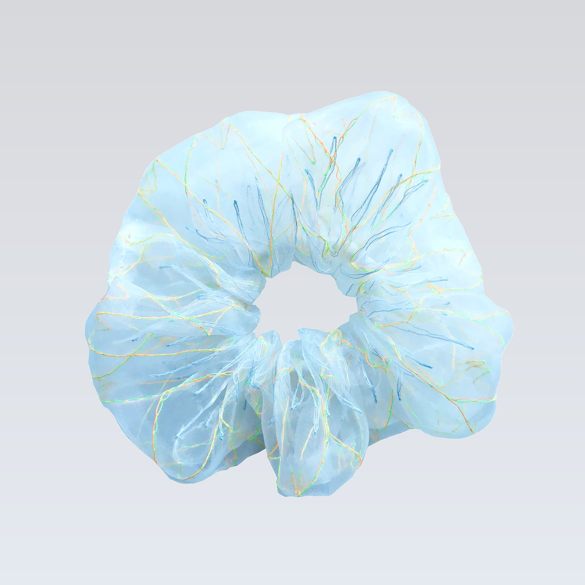 basic scrunchie｜neon orange green #23