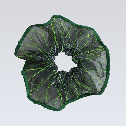border scrunchie｜fern #11