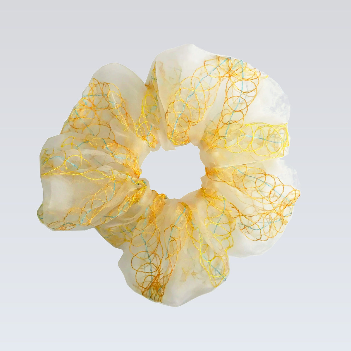 lace scrunchie｜orange yellow #2