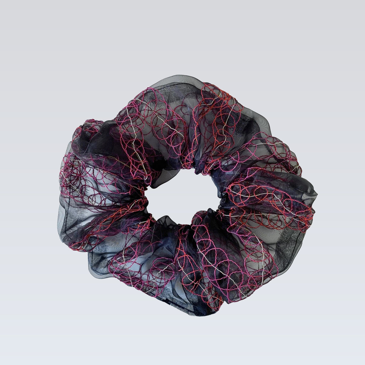 lace scrunchie｜black red purple #7