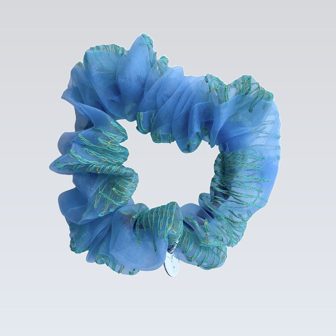 mini scrunchie｜ocean blue #13