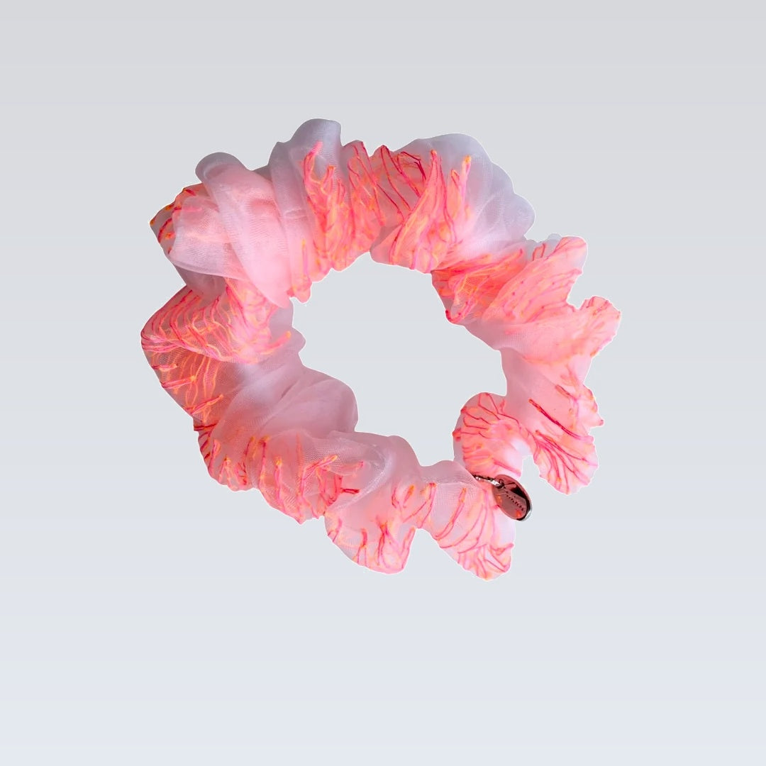 mini scrunchie｜coral pink #7