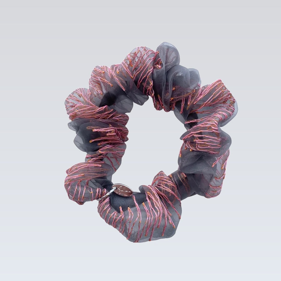 mini scrunchie｜smoky coral #9