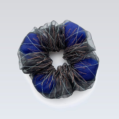 youmou scrunchie｜black blue #10
