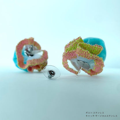 pierce・earring youmou (orange×cream yellow)