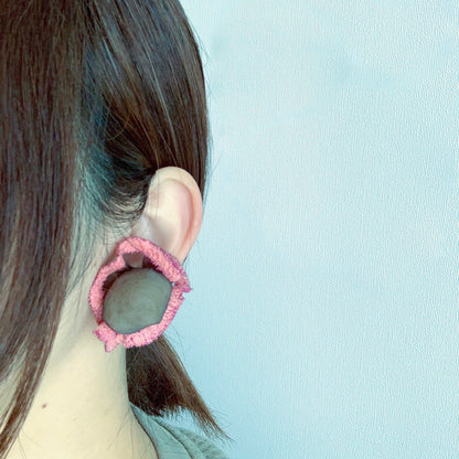pierce・earring youmou(coral×pink purple)