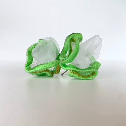 pierce・earring organza (green)